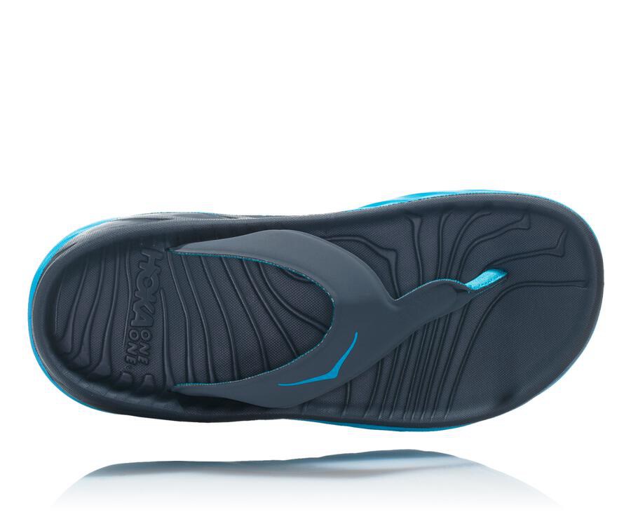 Hoka One One Sandalet Kadın Lacivert - Ora Recovery Flip - LE5847239